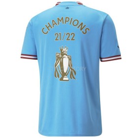 Koszulka Manchester City Champions Domowe Stroje Piłkarskie 2022/23 Krótki Rękaw